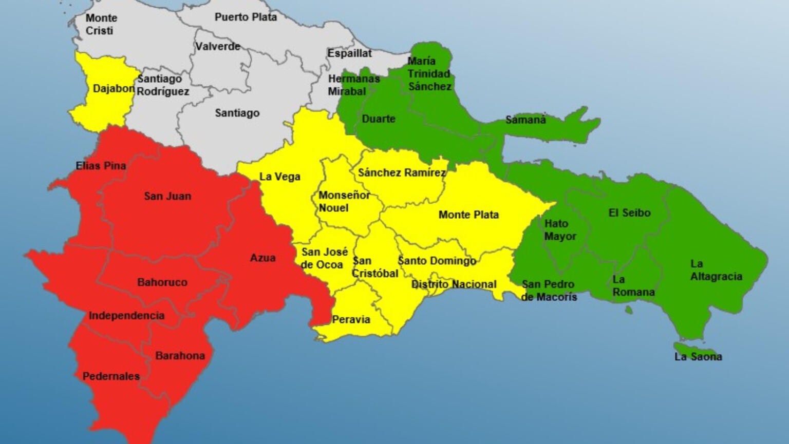 COE sube a 26 las provincias en alerta por ciclón tropical